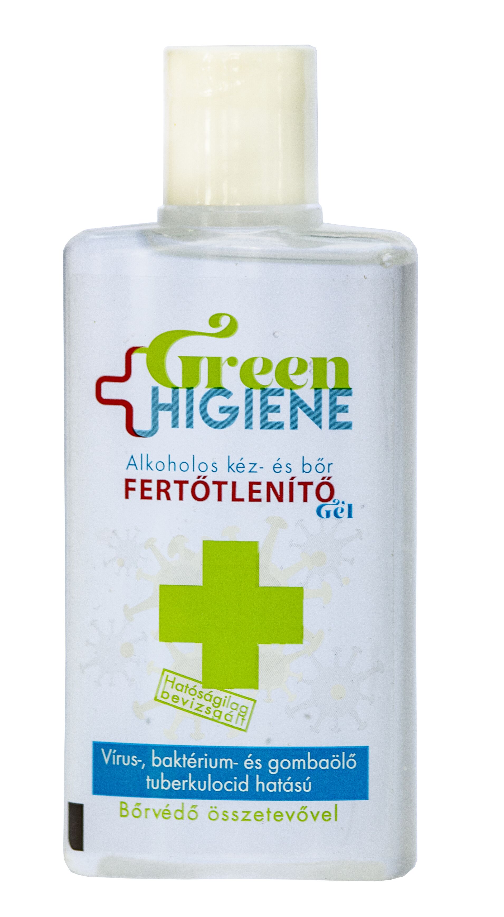  *Green Higiene Alkoholos Kéz- és bőrfertőtlenítő gél billenő kupakkal 100 ml